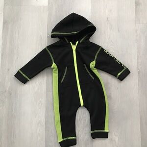 BODY GLOVE BEACH ONSIE COVER UP BLACK ZIP PLAYSUIT 3-6 mos